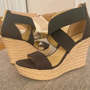 Michael Kors Platform Espadrille Sandals in Black